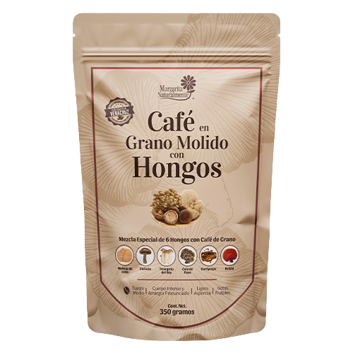 Café en Grano Molido con Hongos