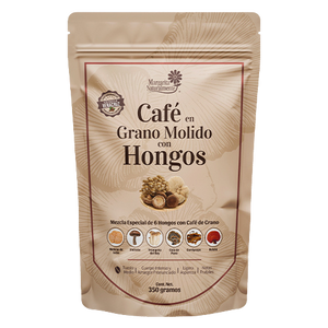 Café en Grano Molido con Hongos